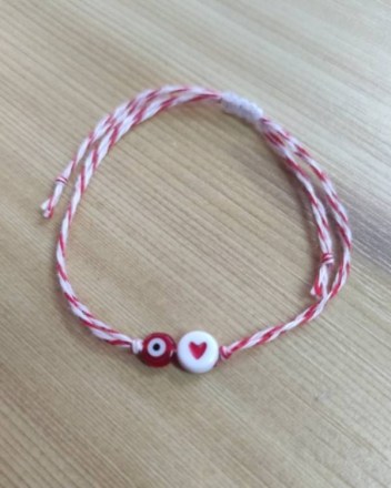 31   Βραχίολι Μαρτάκι Παιδικό Καρδία Κόκκινη Μάτι Κόκκινο (1)